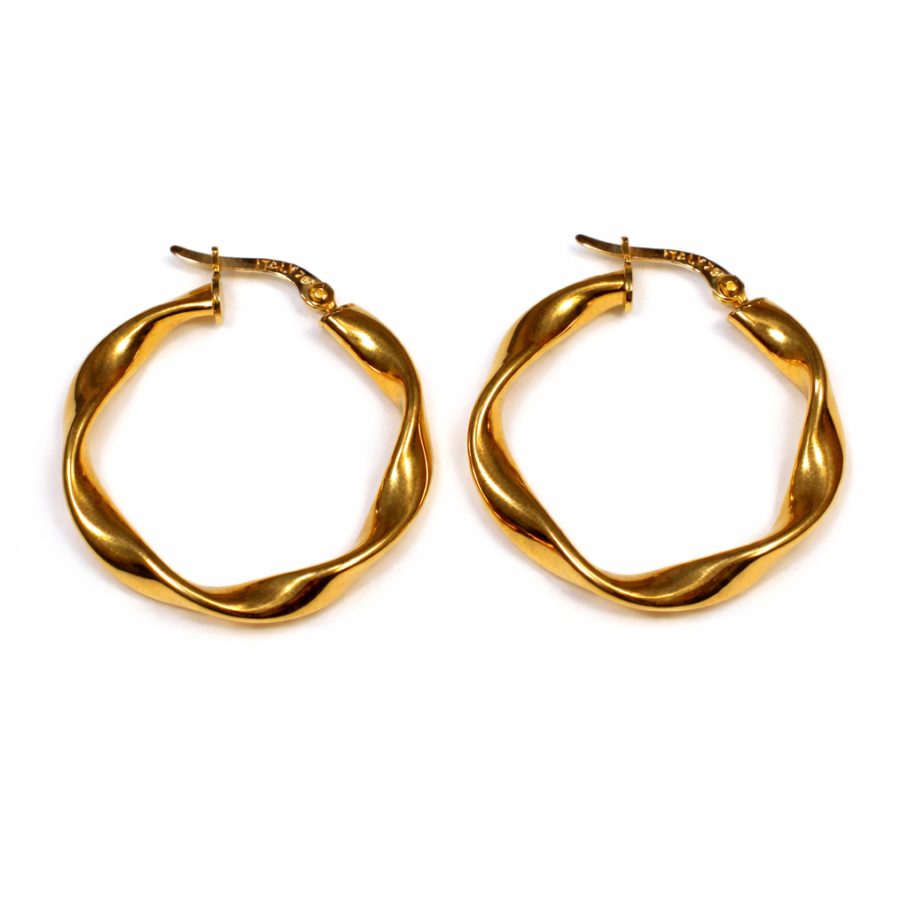 Candongas Melcochas en Oro Amarillo 18k