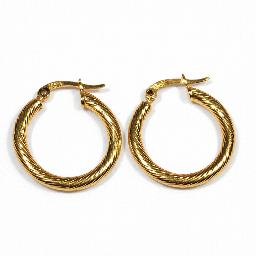 Candonga Entorchada Oro Amarillo 18K