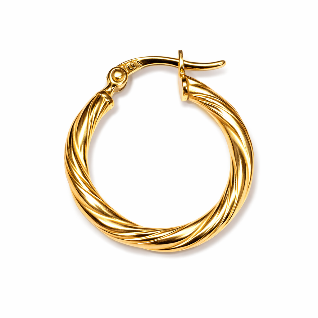 Candongas Entorchadas en Oro Amarillo 18k