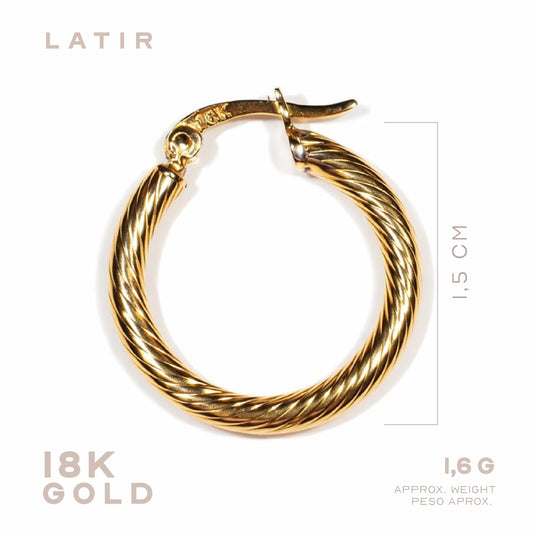 Candonga Entorchada Oro Amarillo 18K