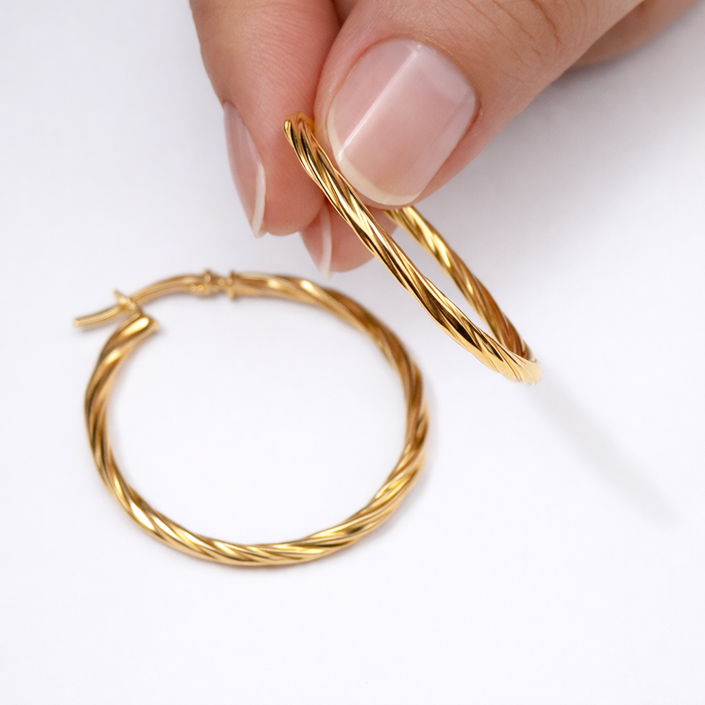 Candonga Entorchada Oro Amarillo 18K