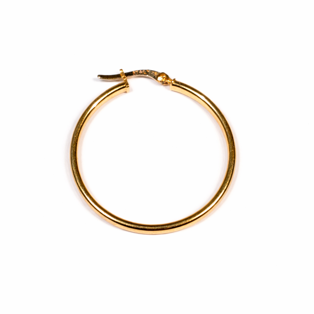 Candonga Cuadrada Textura Oro Amarillo 18k