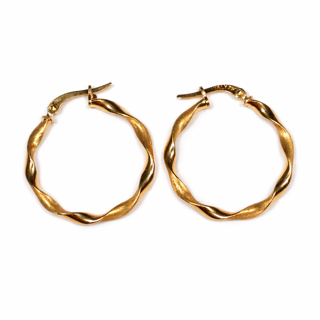 Candongas Melcochas en Oro Amarillo 18k