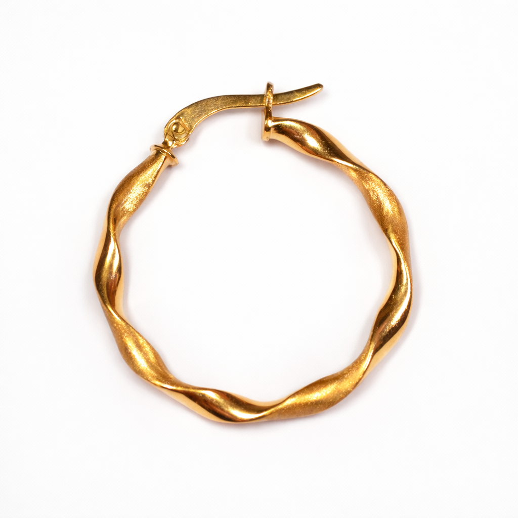 Candongas Melcochas en Oro Amarillo 18k