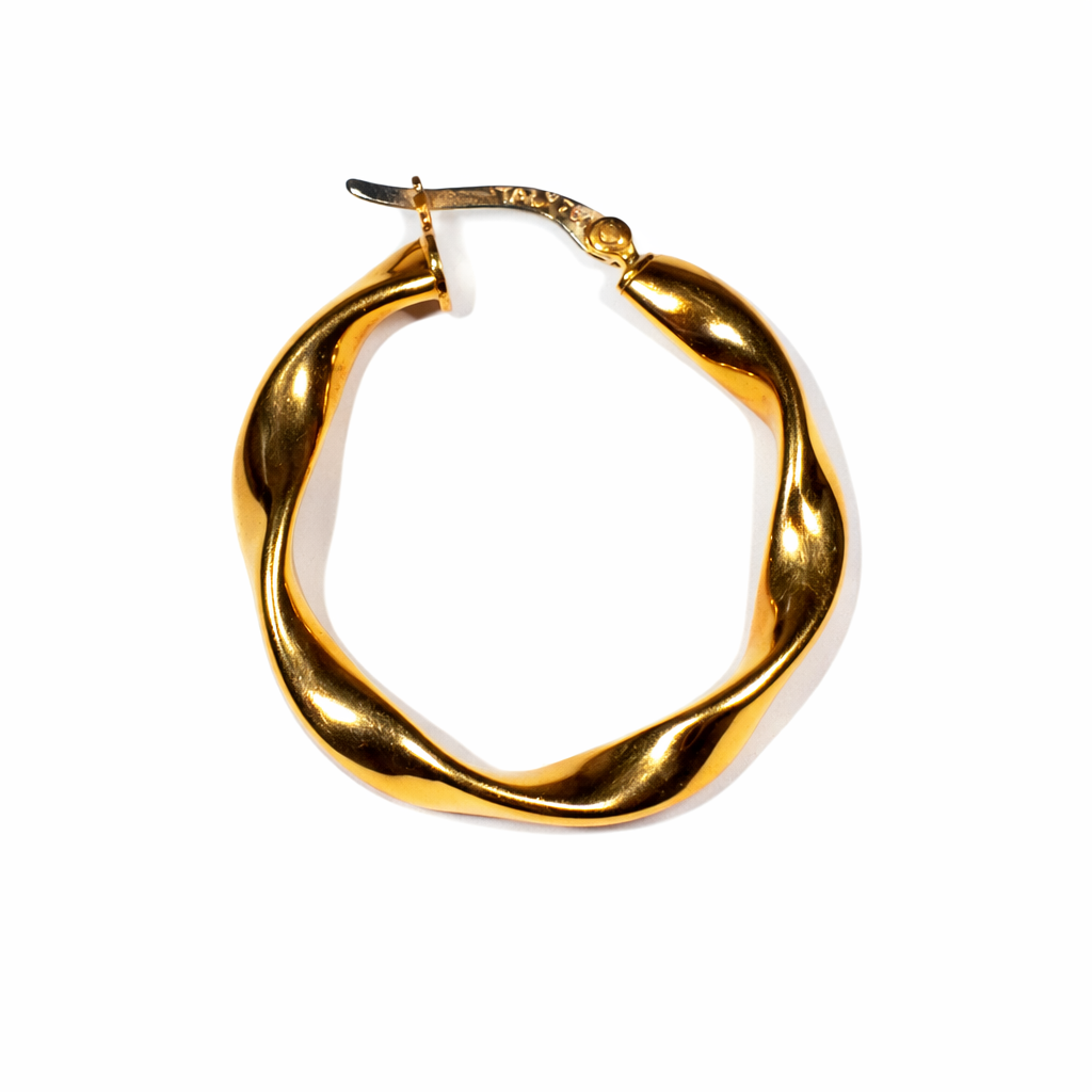 Candongas Melcochas en Oro Amarillo 18k