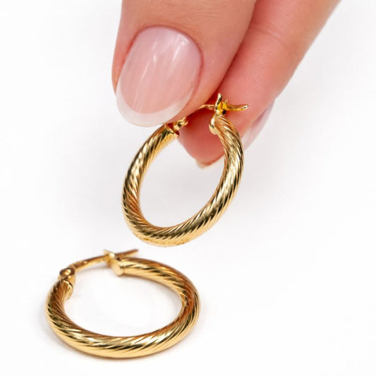 Candonga Entorchada Oro Amarillo 18K