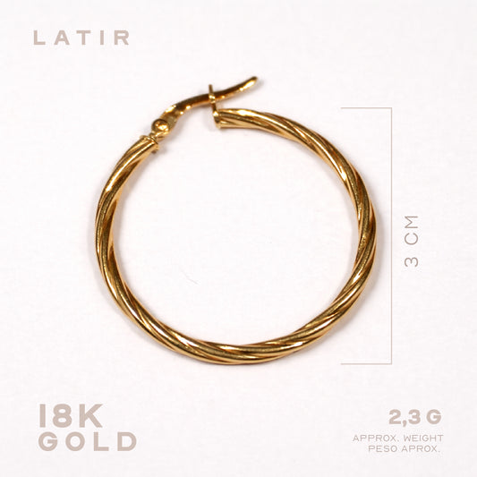 Candonga Entorchada Oro Amarillo 18K