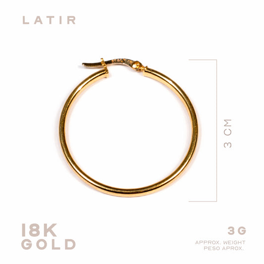 Candonga Cuadrada Textura Oro Amarillo 18k